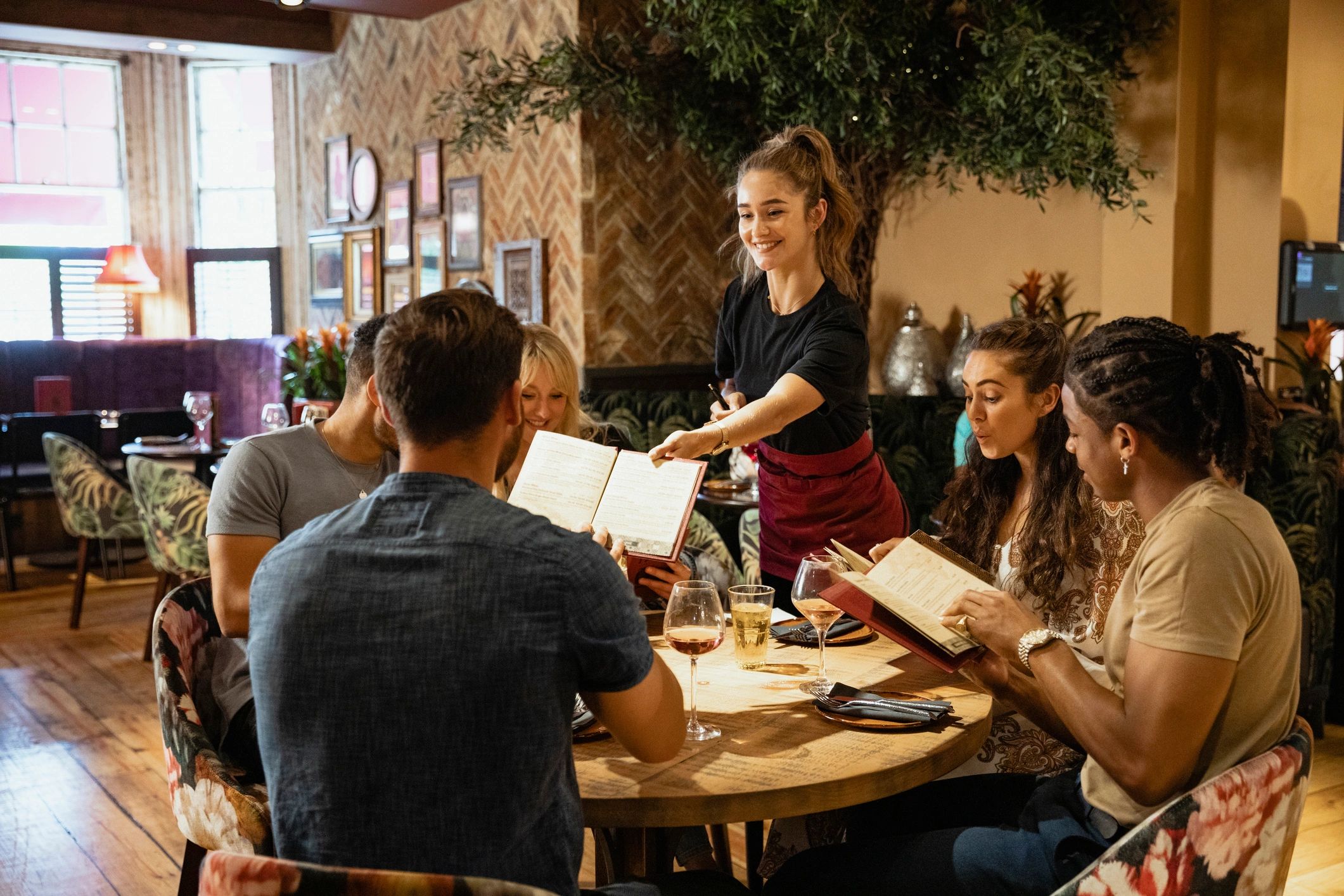 Restaurant setting representing hospitality payment workflows